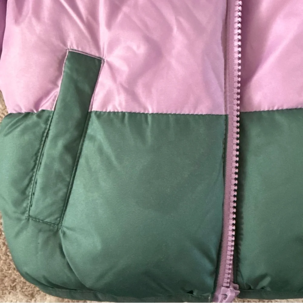 Swiss Tech Puffer Jacket Girls Size 18 Month Snow Cold Weather Striped Purple